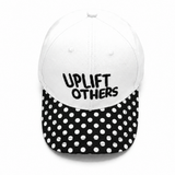 Good Vibes Polka Dot Baseball Cap: Black