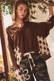 Common Thread Top: Brown/Natural