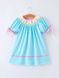 Speckled Spring Dress: Sky Blue