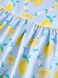 Summer Lemons Dress: Lt Blue/Yellow