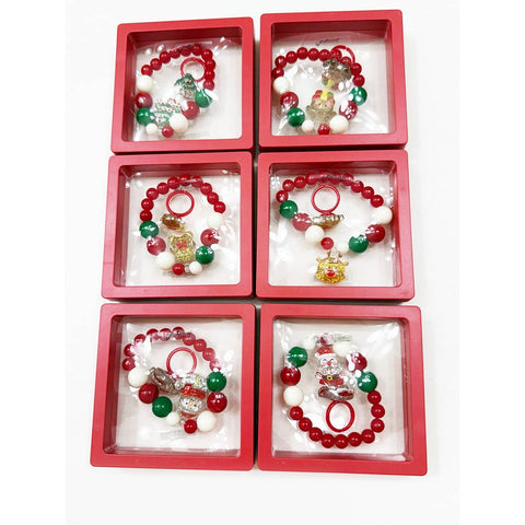 Christmas Theme Bracelet with Matching Ring: MIX COLOR