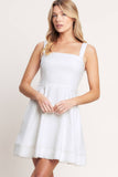 Denim Daydream Dress: White