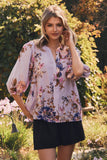 The Easter Hues Blouse: Lavender Multi