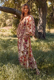 Boho Botanical Dress: Multi-Color