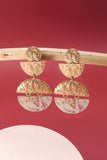 HALF MOON HAMMERED EARRINGS: GOLD