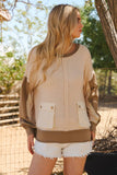 Color Blocked Beaut’ Sweatshirt: Oatmeal Multi