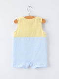 "Jesus Loves Me” Boy Romper: Pastel Mix