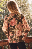 Autumn Bloom Top: Olive Multi