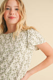Floral Garden Top : Green Mix