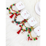 Christmas Theme Bracelet with Charm and Tessel: MIX COLOR