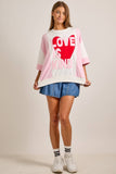 Love Is Kind Top: Light Pink Mix