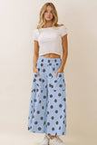 Polka Dot Pull-on Pants: Blue Navy