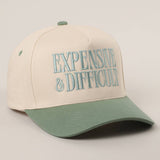Expensive & Difficult Trucker Hat: White Camo
