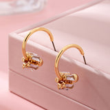 Crystal Climber Earrings: Gold