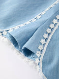 USA Girls Romper Dress: Denim