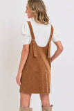 Casual Corduroy Dress: Camel