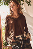 Common Thread Top: Brown/Natural