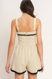 Natural Beauty Romper: Taupe