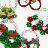 Christmas Theme Dangle Earring Set: MIX COLOR