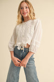 Boho Breeze Tween Top: White