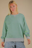 Serene Stripe Pullover: Lavender