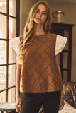 Saddle Up Suede Top : Camel