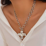 RESTOCKED! Hammer Cross Necklace: Silver