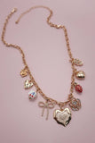 CHERRY CRUSH CHARM NECKLACE: GOLD