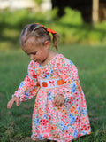 Pumpkins & Petals Dress: Pink Multi