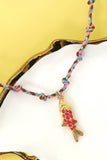Lucky Catch Necklace: Pink