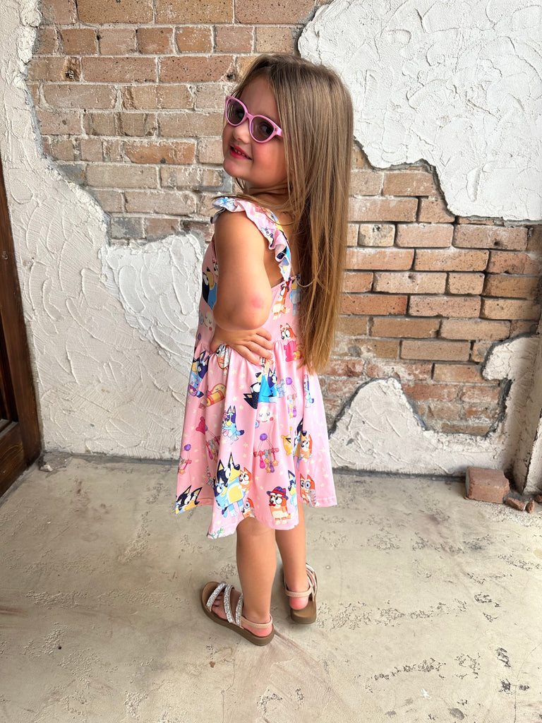 pink bluey dress Bluey Dress: Pink 6-12