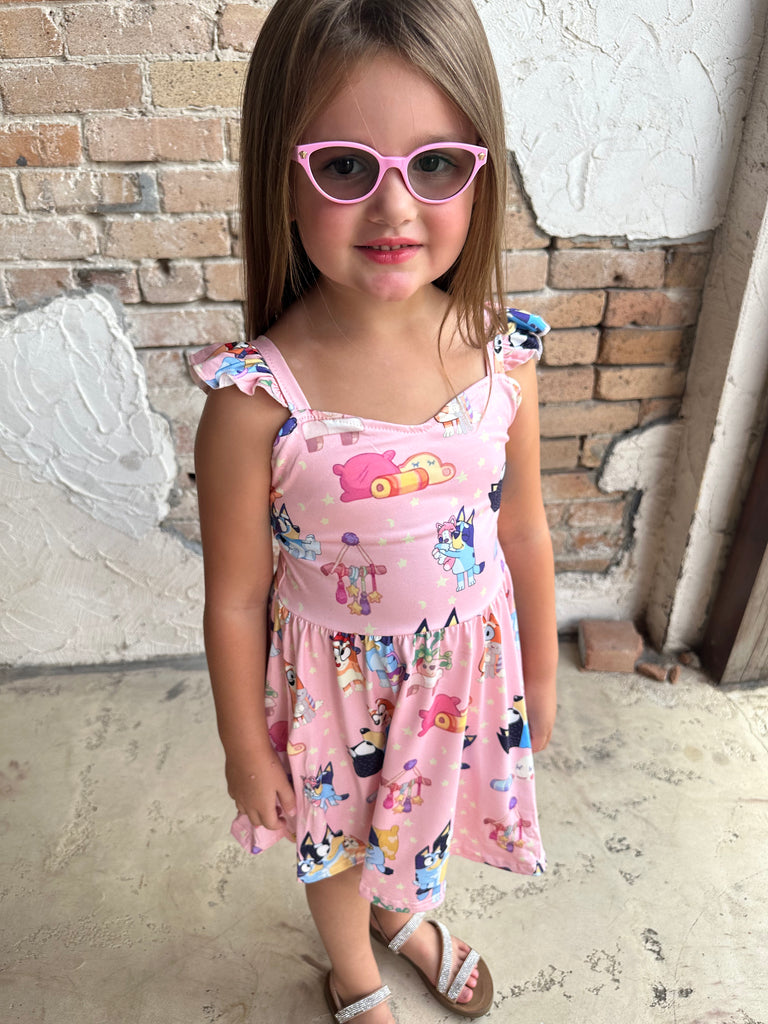pink bluey dress Bluey Dress: Pink 6-12