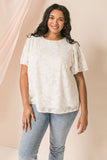 Floral Infusion Blouse PLUS: Ivory