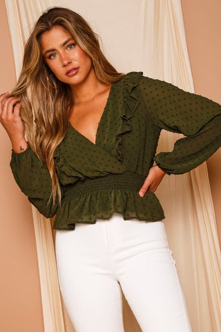 Just Darling Top: Olive
