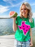 Texas Watermelon Tie-dye Tee