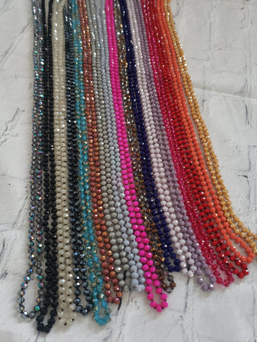 Crystal Beaded Necklaces 60"
