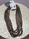 Chance Layered Navajo Pearl Necklace: Copper