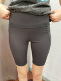 Ready to Go Biker Shorts: Charcoal