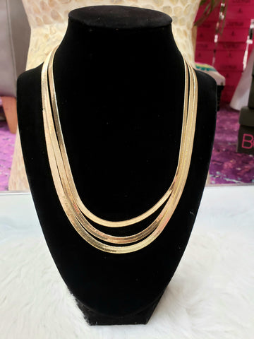 3 Layer Snake Chain: Gold
