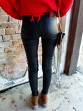Grease Leather Pants: Black