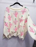 Cutest Cacti Sweater: Cream