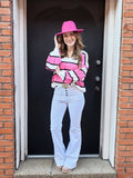 Bold Stripes Sweater: Pink Mix
