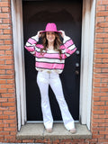 Bold Stripes Sweater: Pink Mix