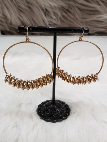 Spiral Hoop Earrings: Gold