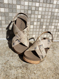 Wow Wedge Sandals: Taupe