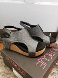 Carley Wedges: Charcoal Leopard
