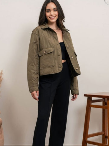 Taking a Chance Jacket: Olive