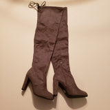High Standards Over the Knee Boots: Grey