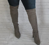 High Standards Over the Knee Boots: Grey