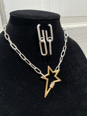 Star Power Necklace: Silver Mix